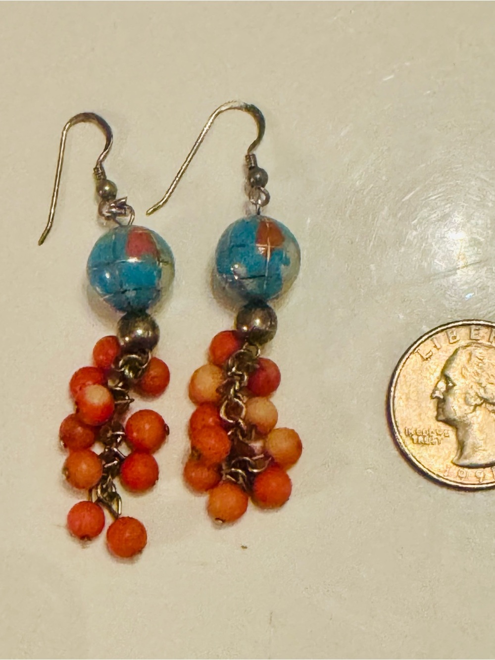 Handcrafted Bead Dangle Earrings